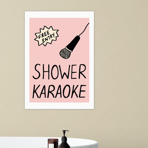 East End Prints Shower Karaoke Print