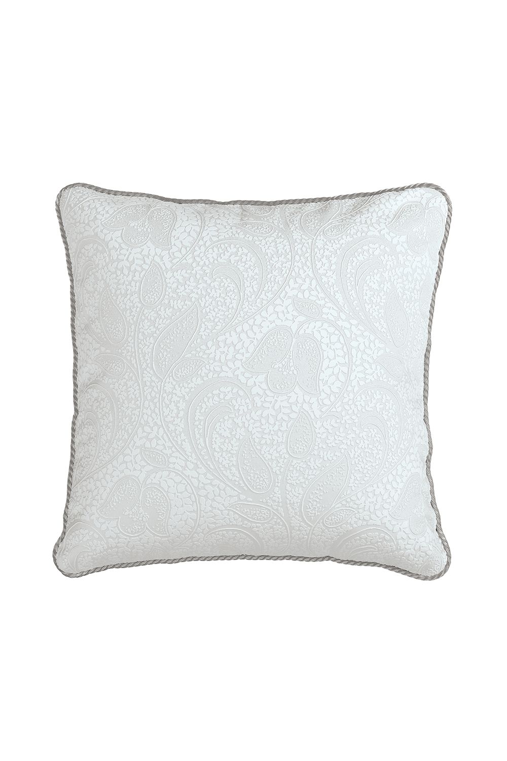 1951 'Ashleigh' Jacquard Cushion in Silver