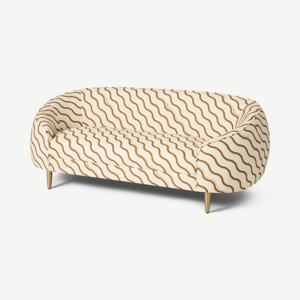 Poodle & Blonde Trudy 2 Seater Sofa, Bellisima Tope Printed Fabric