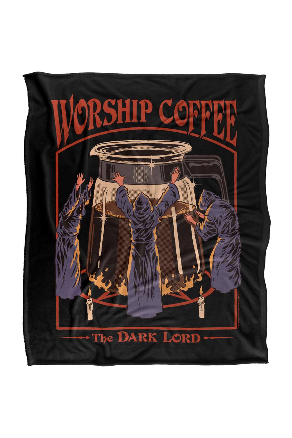 Steven Rhodes Worship Coffee Silky Touch Super Soft Throw Blanket