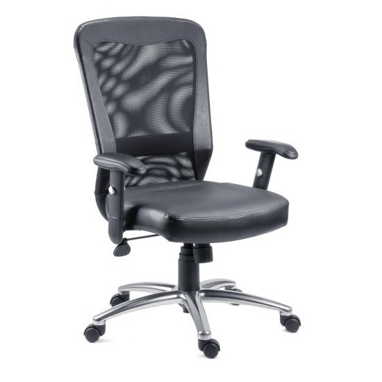 Blaze Home Office Chair In Black With Chrome Base And Wheels