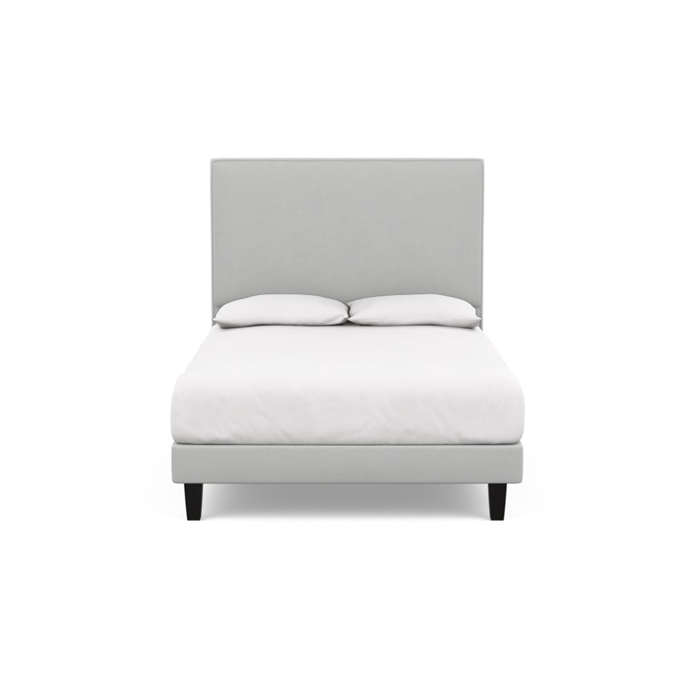 Heal's Heal's Shallow Divan Double Cotton Cloud Dark Solid Wood Feet