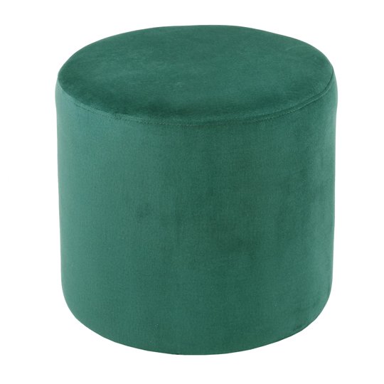 Savannah Soft Velvet Stool In Forest Green