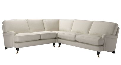 Bluebell Asym. Crn: LHF 2 Seat w RHF 2.5 Seat in Canvas Pure Belgian Linen - sofa.com