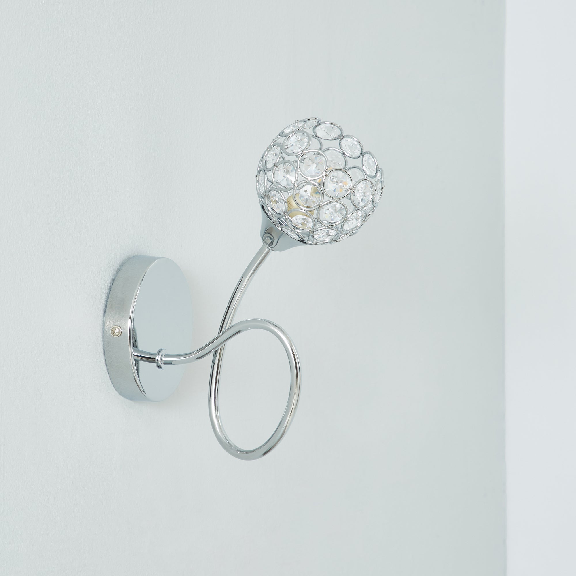 Portia Acrylic Beaded Wall Light Chrome