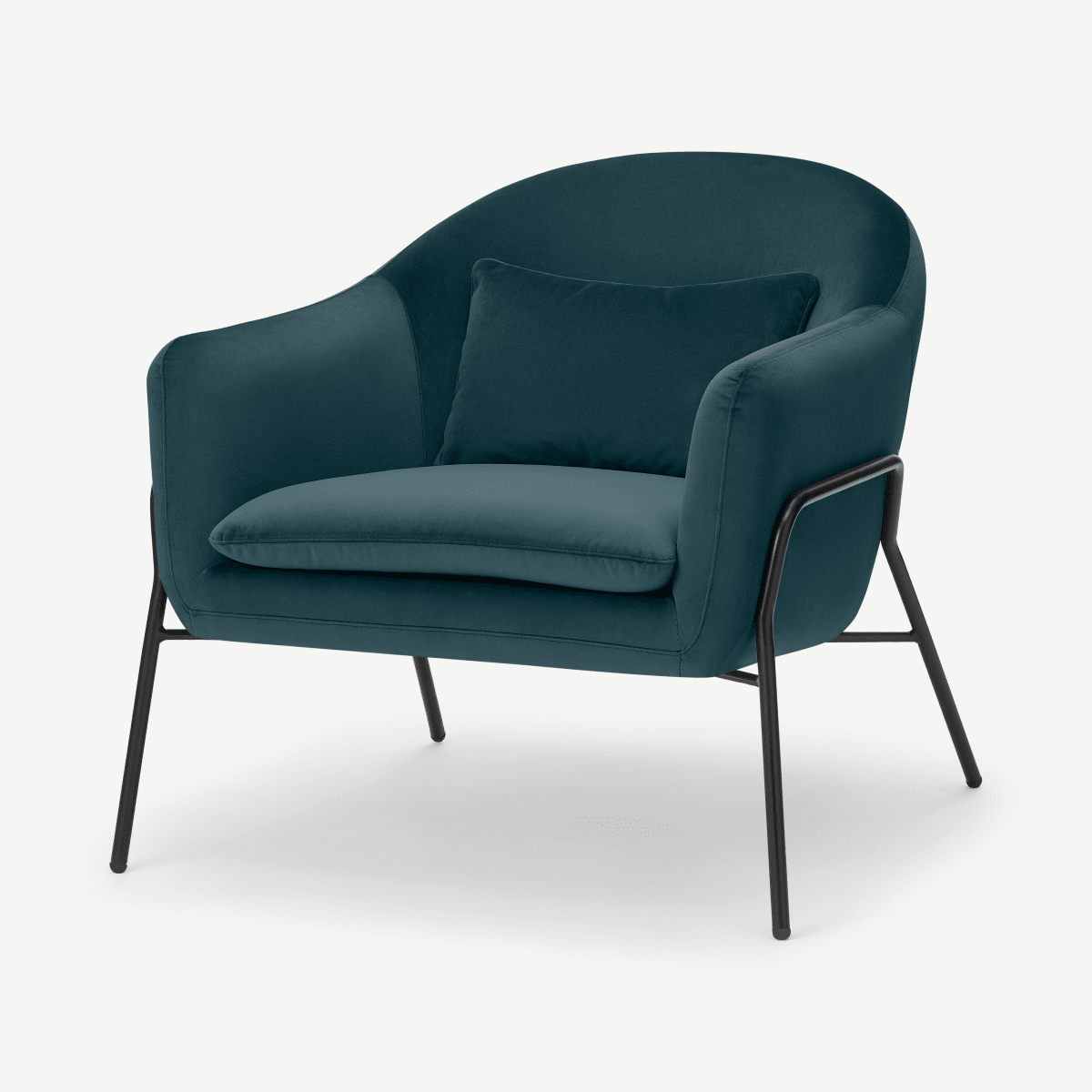 Irma Accent Armchair, Steel Blue Velvet
