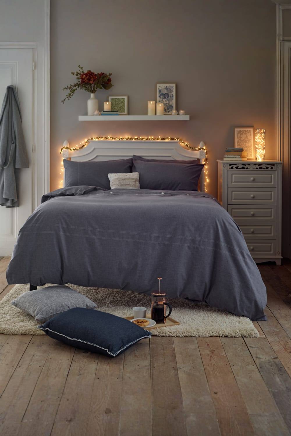Deyongs Southwick Melange Look Housewife Pillowcase Pair - Smooth & Soft | 1846 in Navy