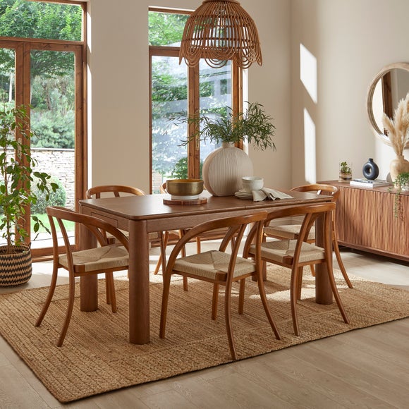 Reeva Extendable 6 to 8 Seater Rectangular Dining Table