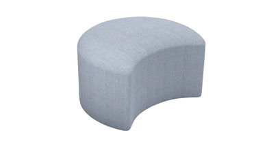Luna Half Moon Footstool in Uniform House Herringbone Weave - sofa.com