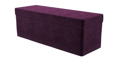 Buttons Storage Bench in Plum Smart Velvet - sofa.com
