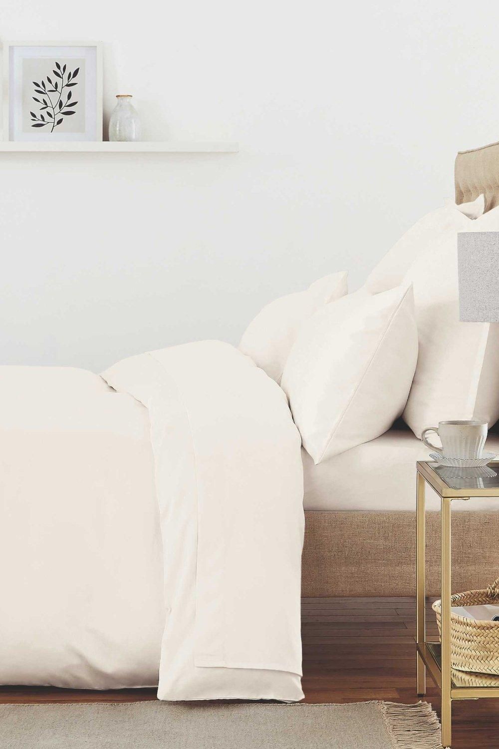 Murmur ' 250TC Plain Dye' Square Pillowcase in Ivory 2
