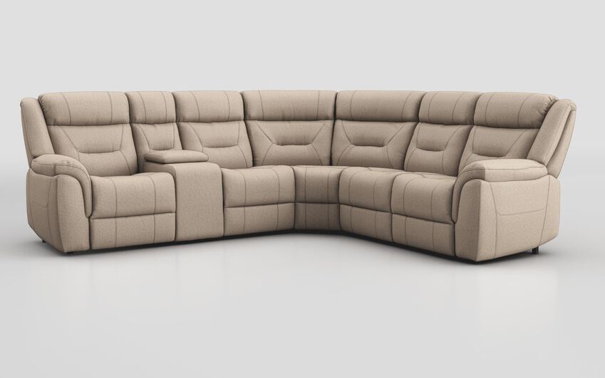 Cream Fabric Ainsdale 2 Corner 2 Sofa with Console