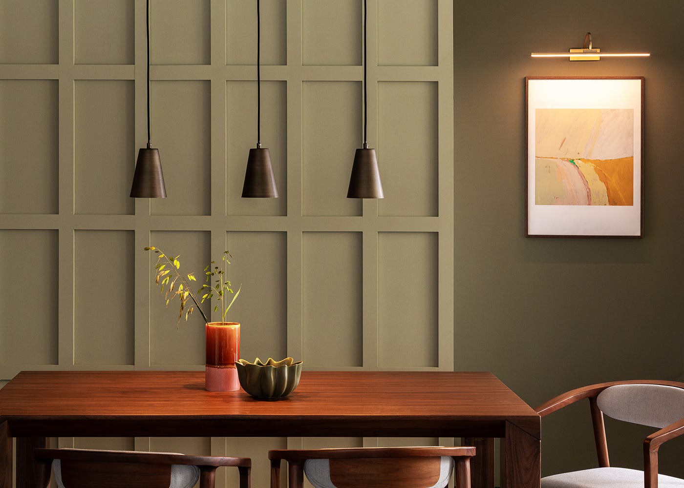 Heal's Picture LED Wall Light Brushed Nickel 90cm 3