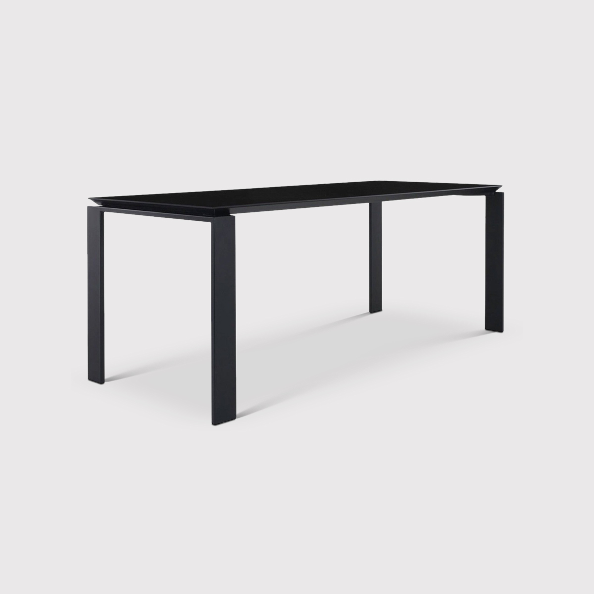 Kartell Four Dining Table 190X79, Black Metal | Barker & Stonehouse