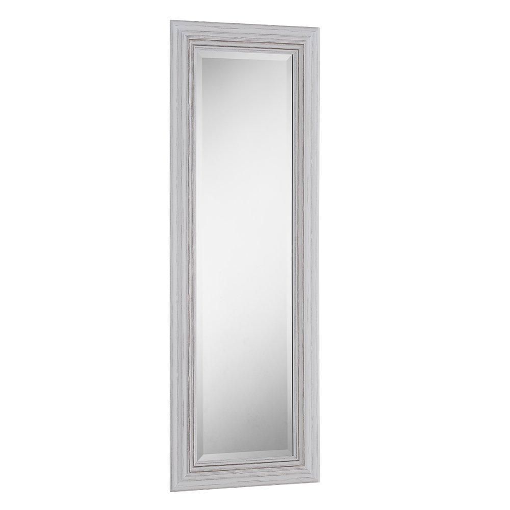 Yearn Mirrors Yearn Distressed White Framed Wall Mirror 128.5x44.5cm 2