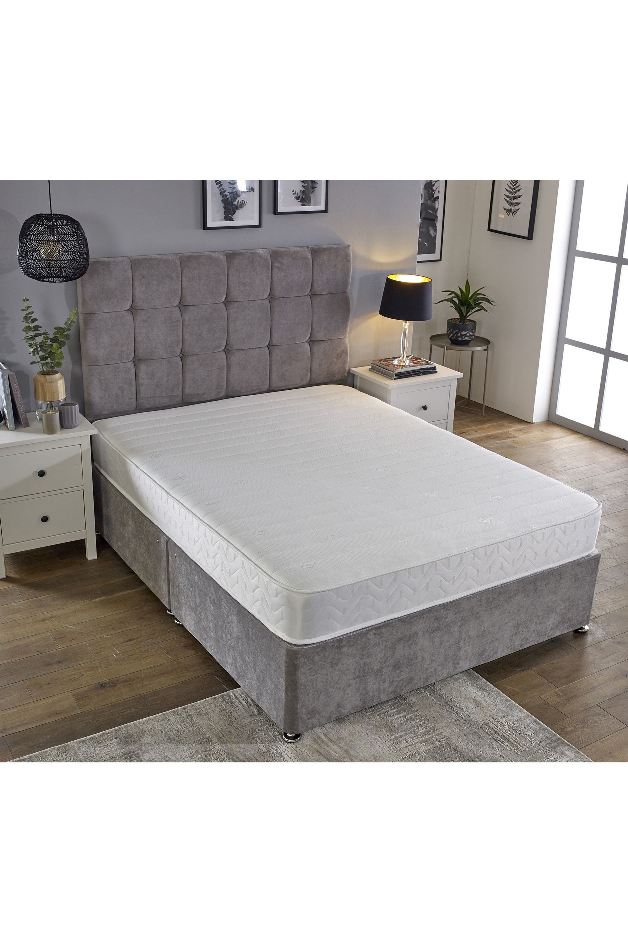 eXtreme Comfort Ltd Budget Memory Sprung Mattress Entry-Level Hybrid Design Comfortable in White