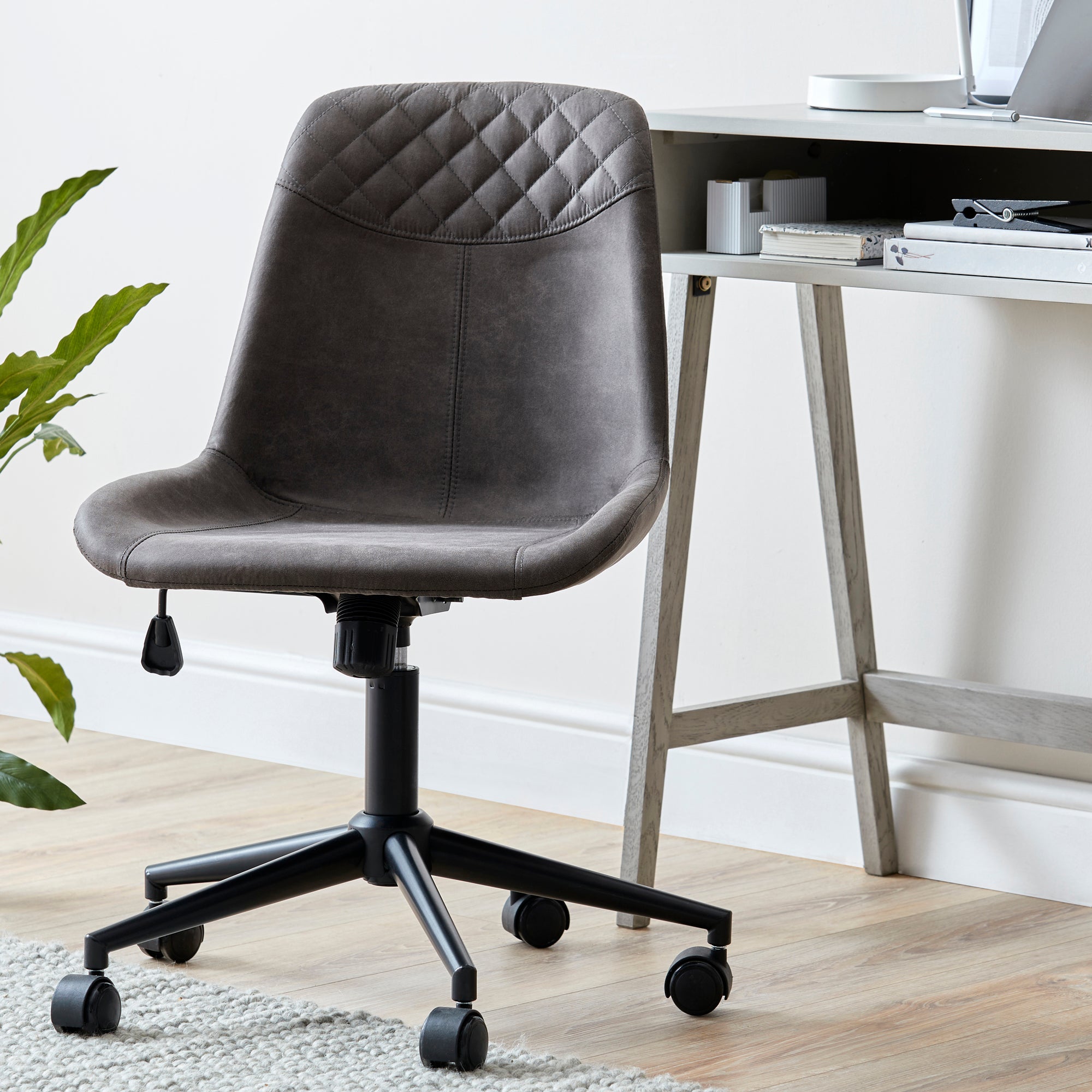 Thomas Quilted Office Chair Grey