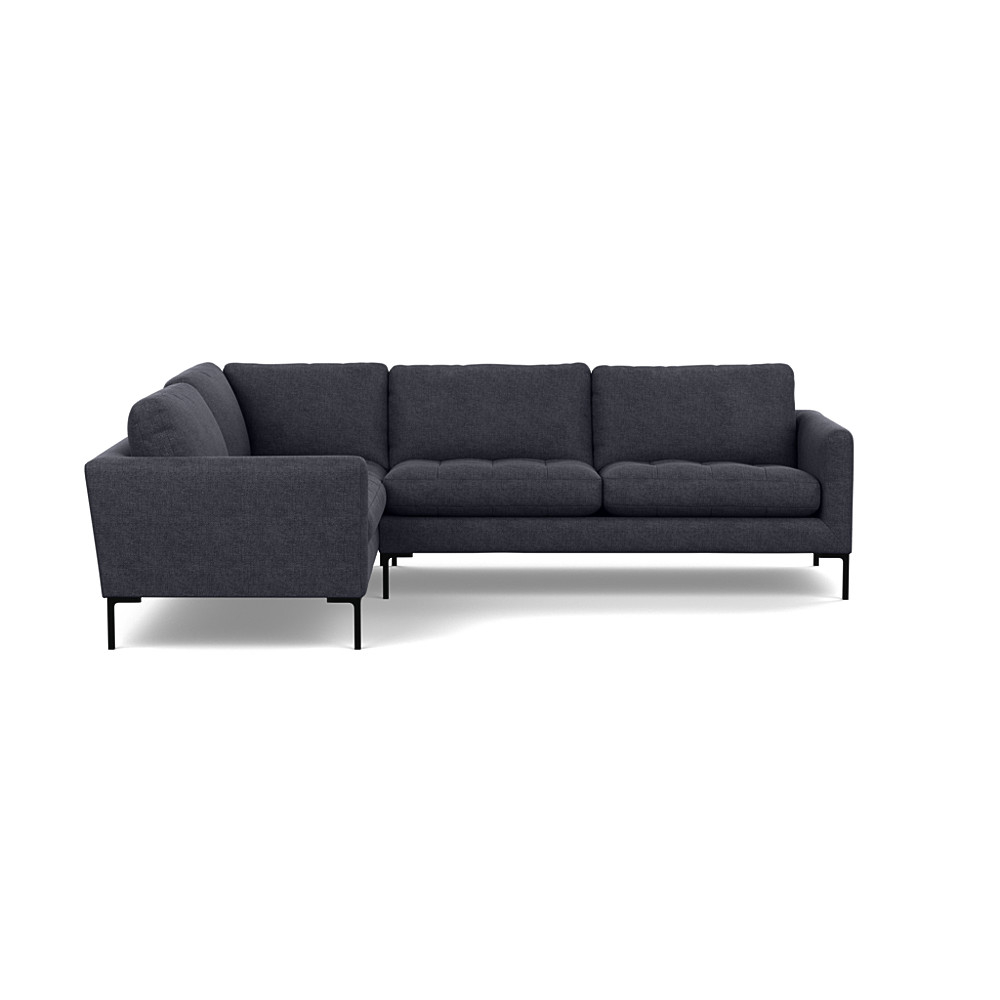 Heal's Eton Left Hand Facing Corner Sofa Texture Soot Black Feet