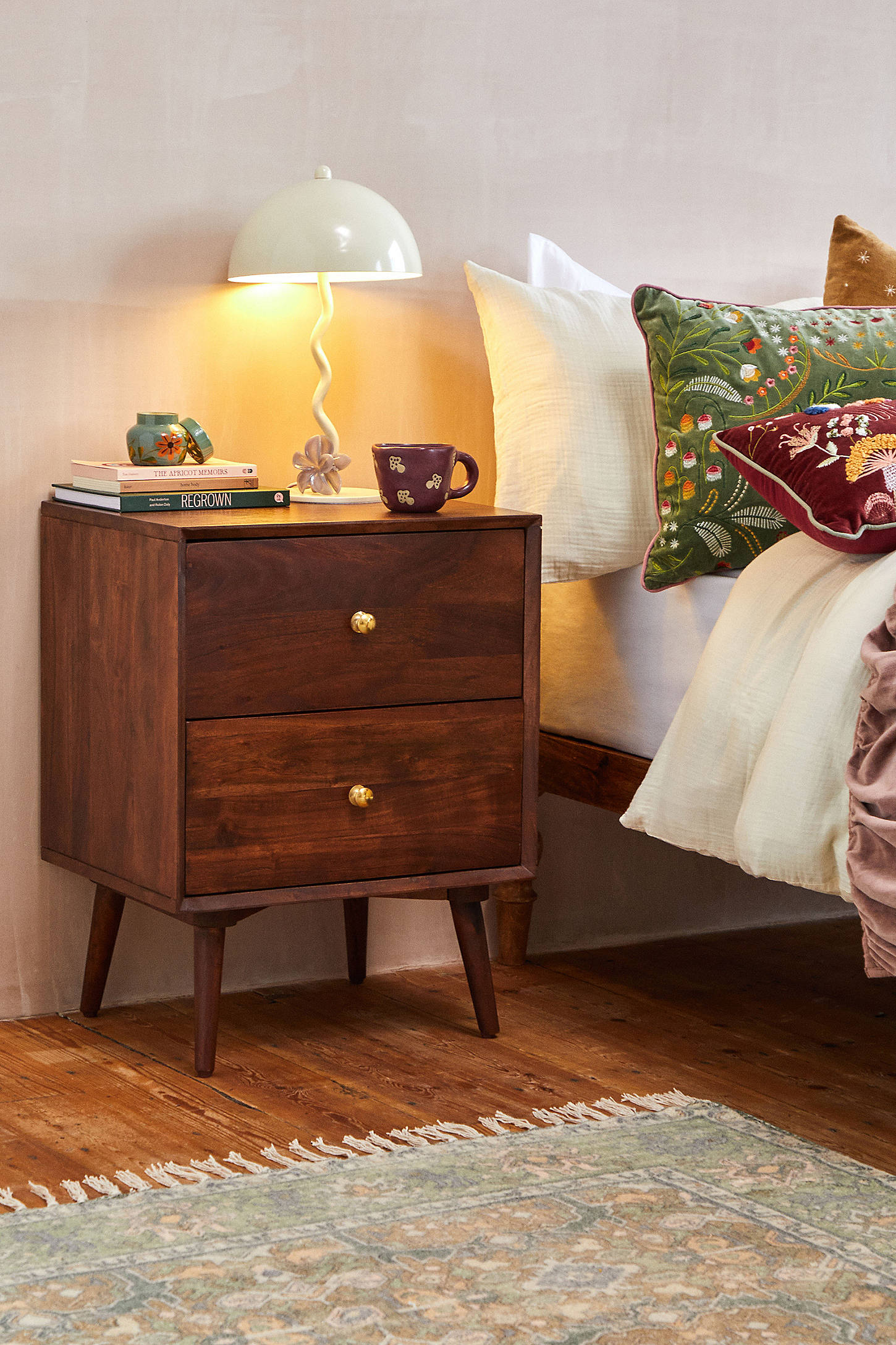 Cynthia Bedside Table - Brown