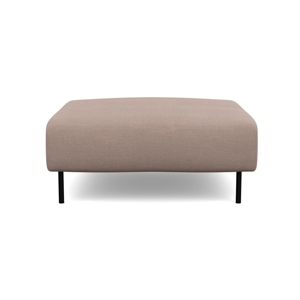 Heal's Luna Ottoman Tundra Texture Latte Black Feet