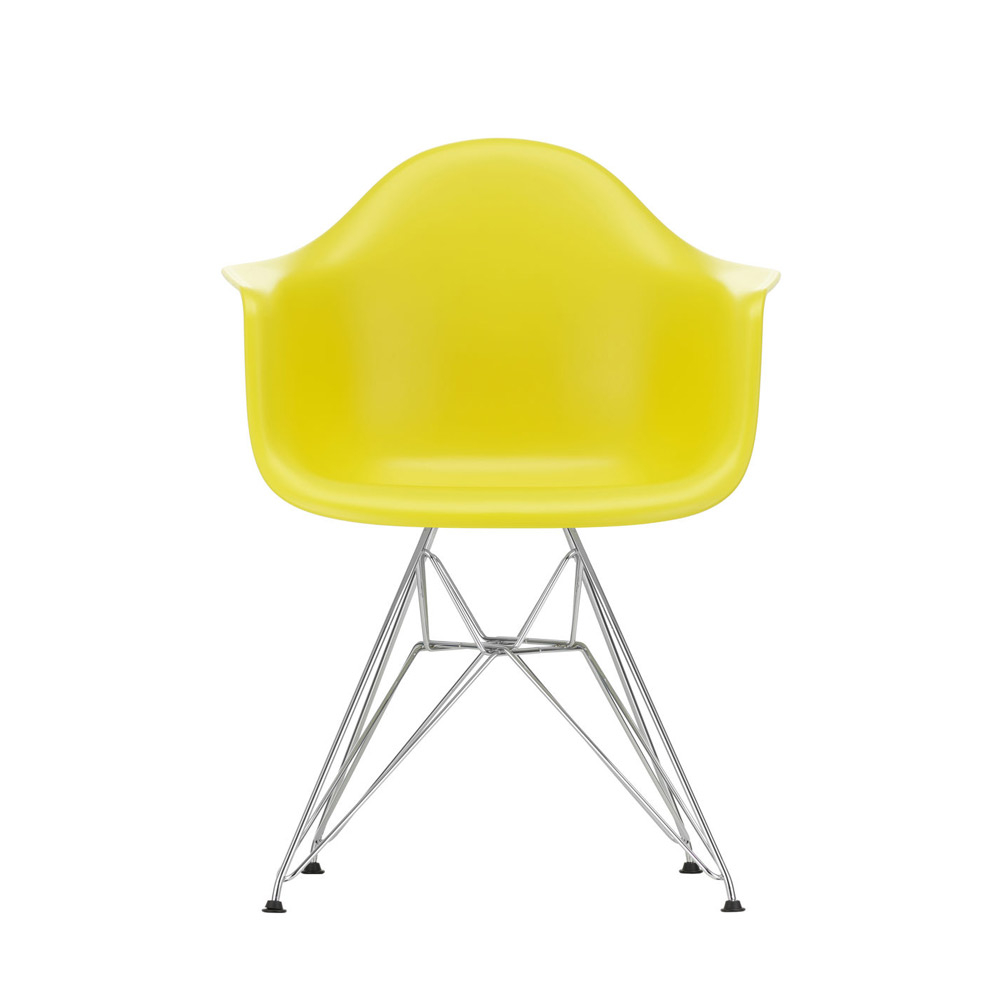 Vitra Eames DAR Armchair New Height Mustard Chrome Legs