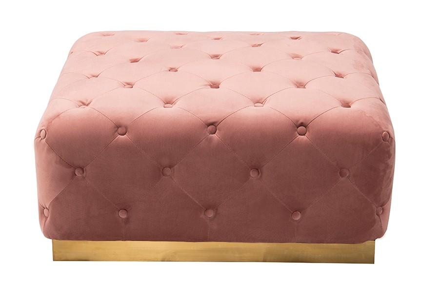 Senio Buttoned Ottoman Pink