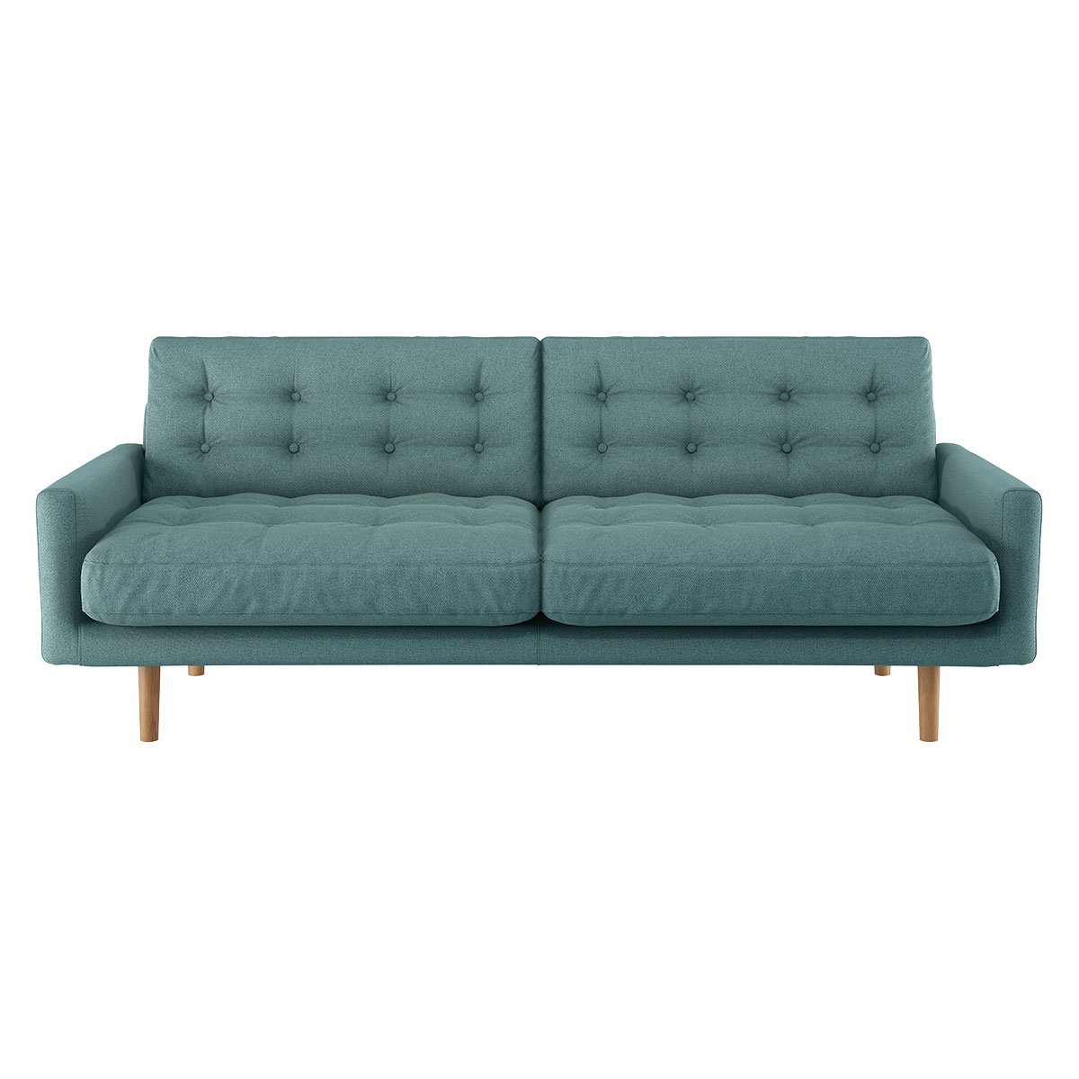 Habitat Fenner 3 Seater Fabric Sofa - Teal