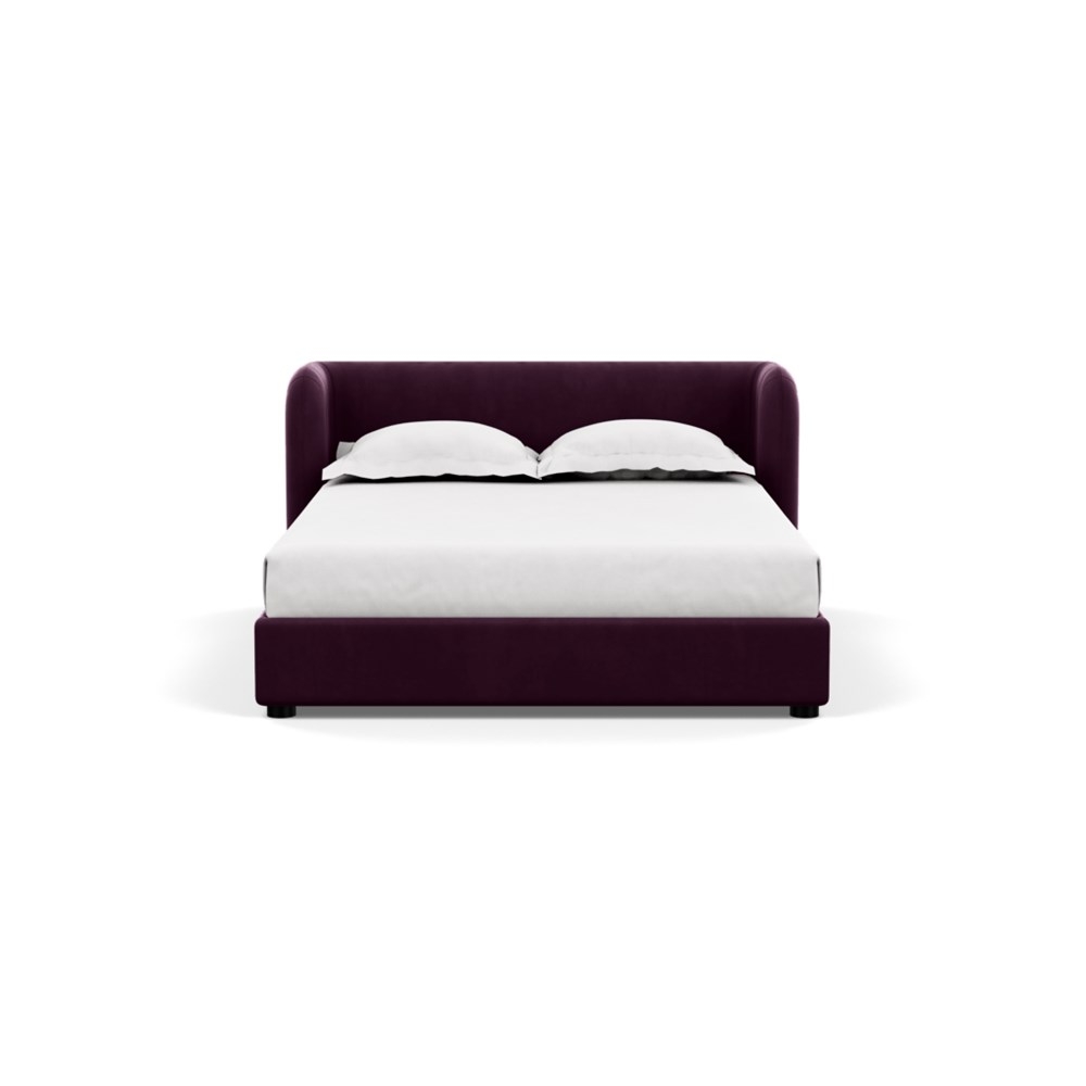 Heal's Group Bed Double Velvet Grape