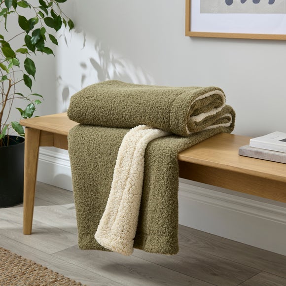 Mottled Sherpa Throw Blanket 130cm x 180cm