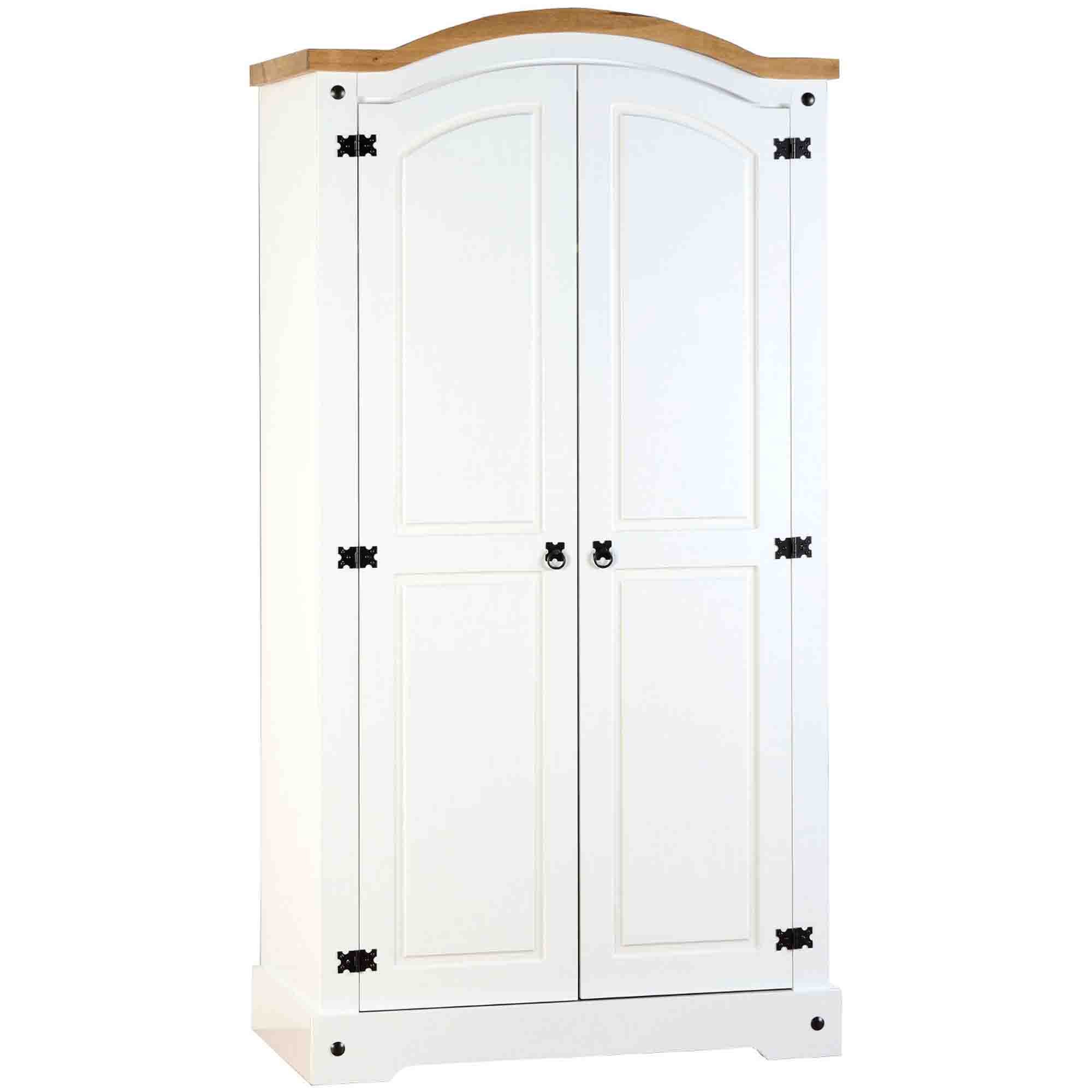 Corona Curved Top 2 Door Wardrobe White
