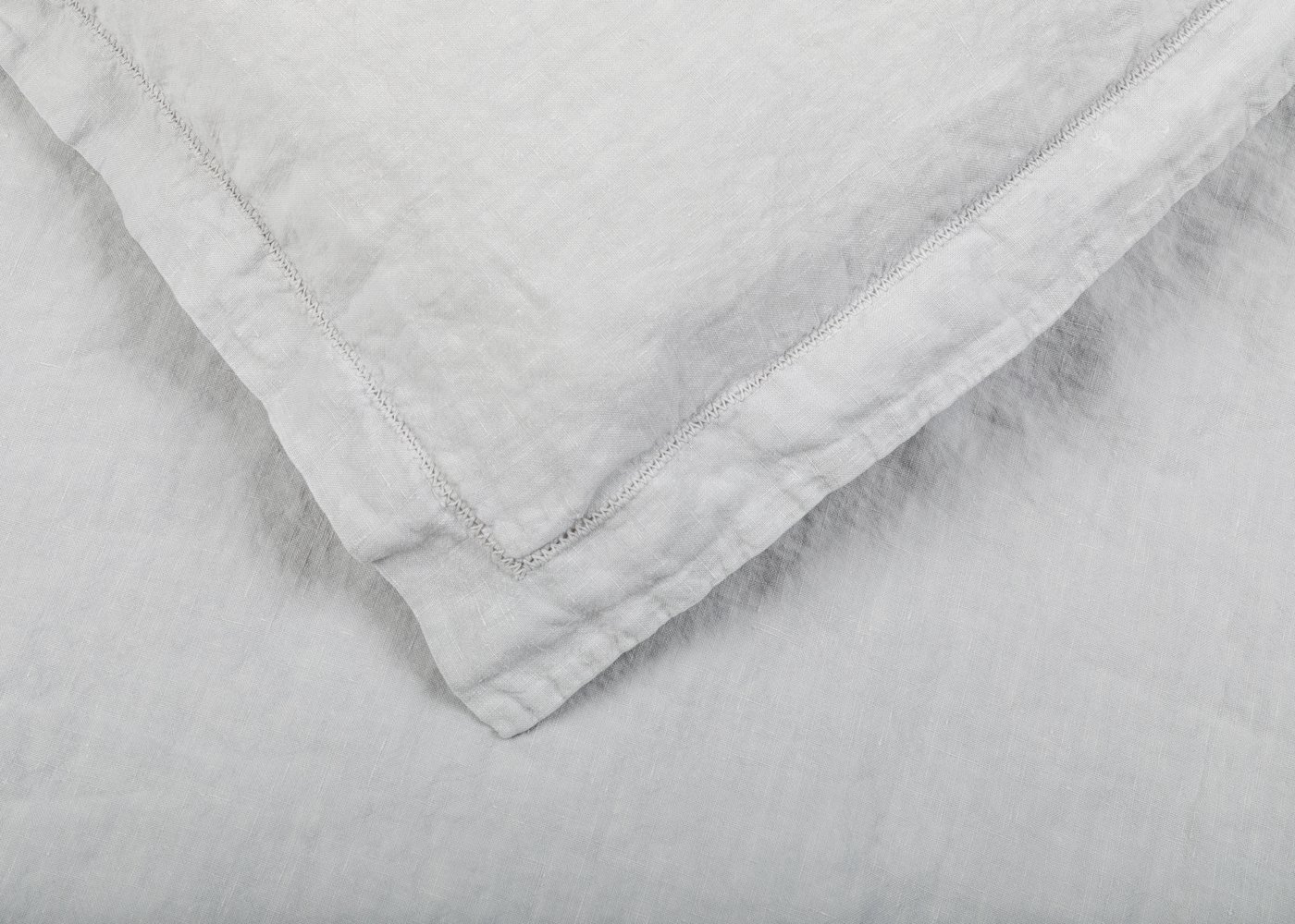Heal's Washed Linen Grey Fitted Sheet Super King