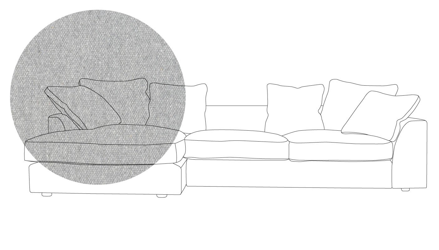 Heal's Cumulus Right Hand Facing Corner Sofa In Cotton