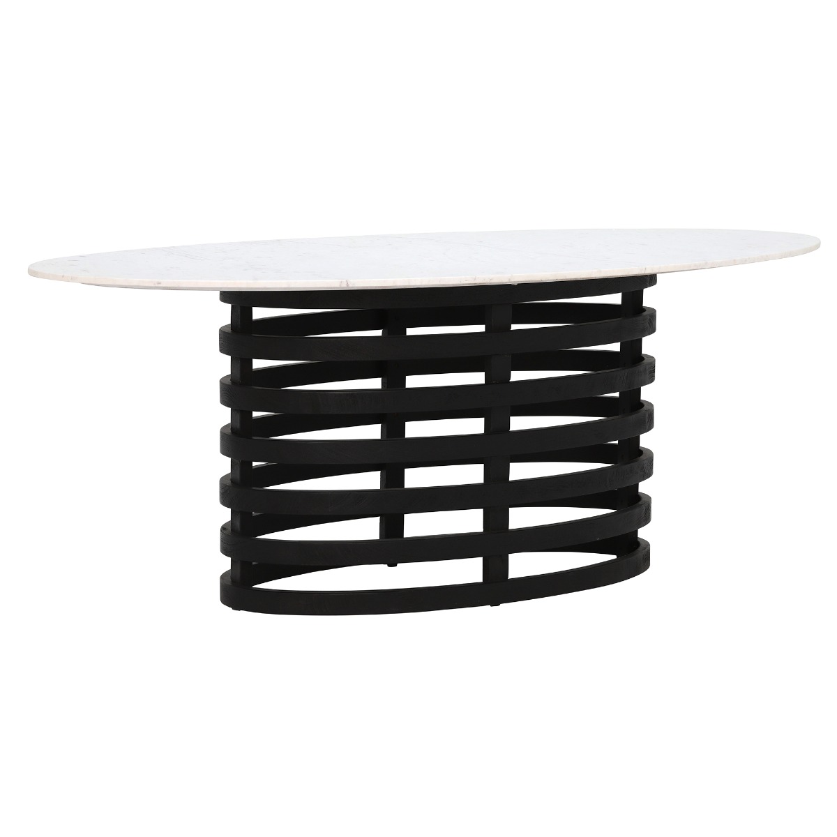 Nero Dining Table, White Marble