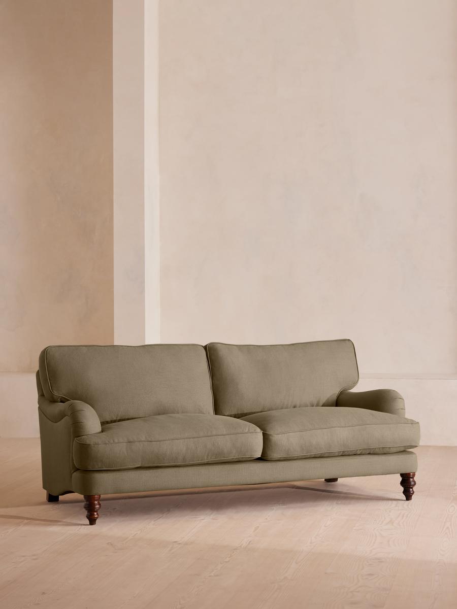 Arundel Three Seater Sofa, Linen, Sage