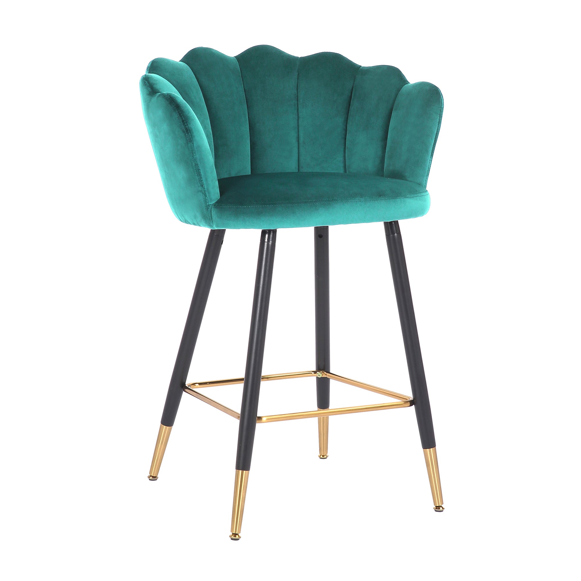 Vivian Velvet Bar Stool Green