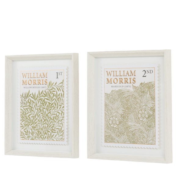 Cedar and Sage Set of 2 William Morris Postage Stamp Green Framed Prints 5