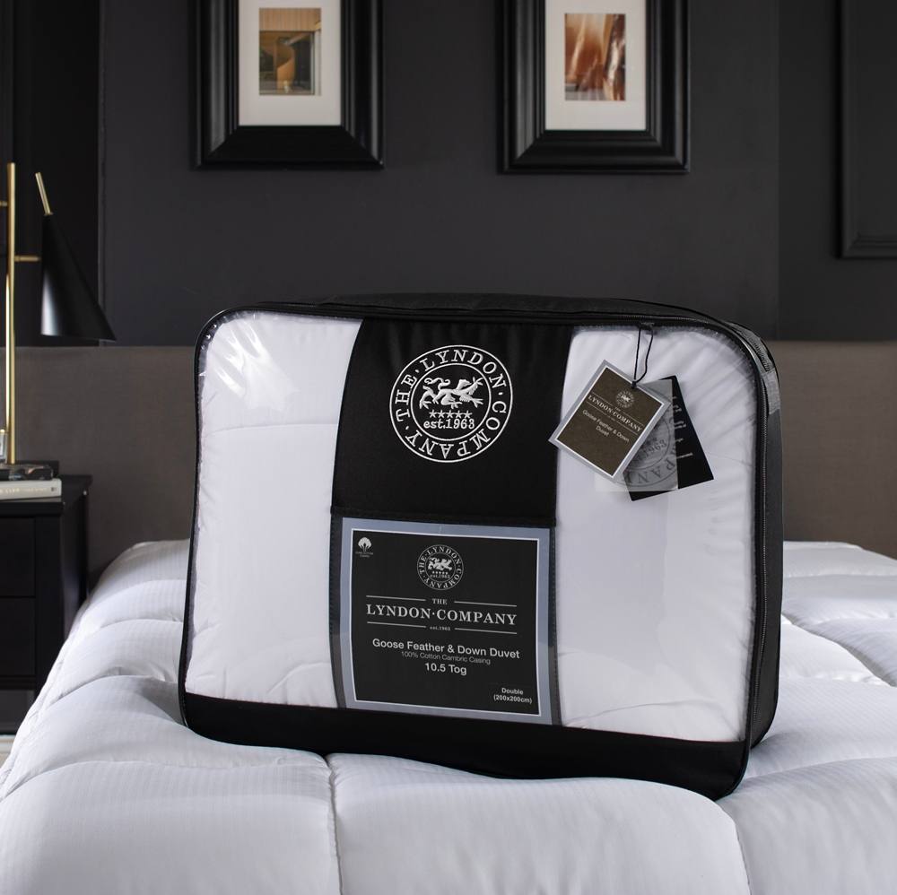 The Lyndon Company Hotel Goose Feather & Down 10.5 Tog All Year Round Duvet in White