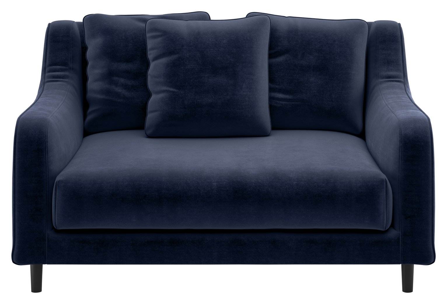Habitat Swift Velvet Cuddle Chair - Navy