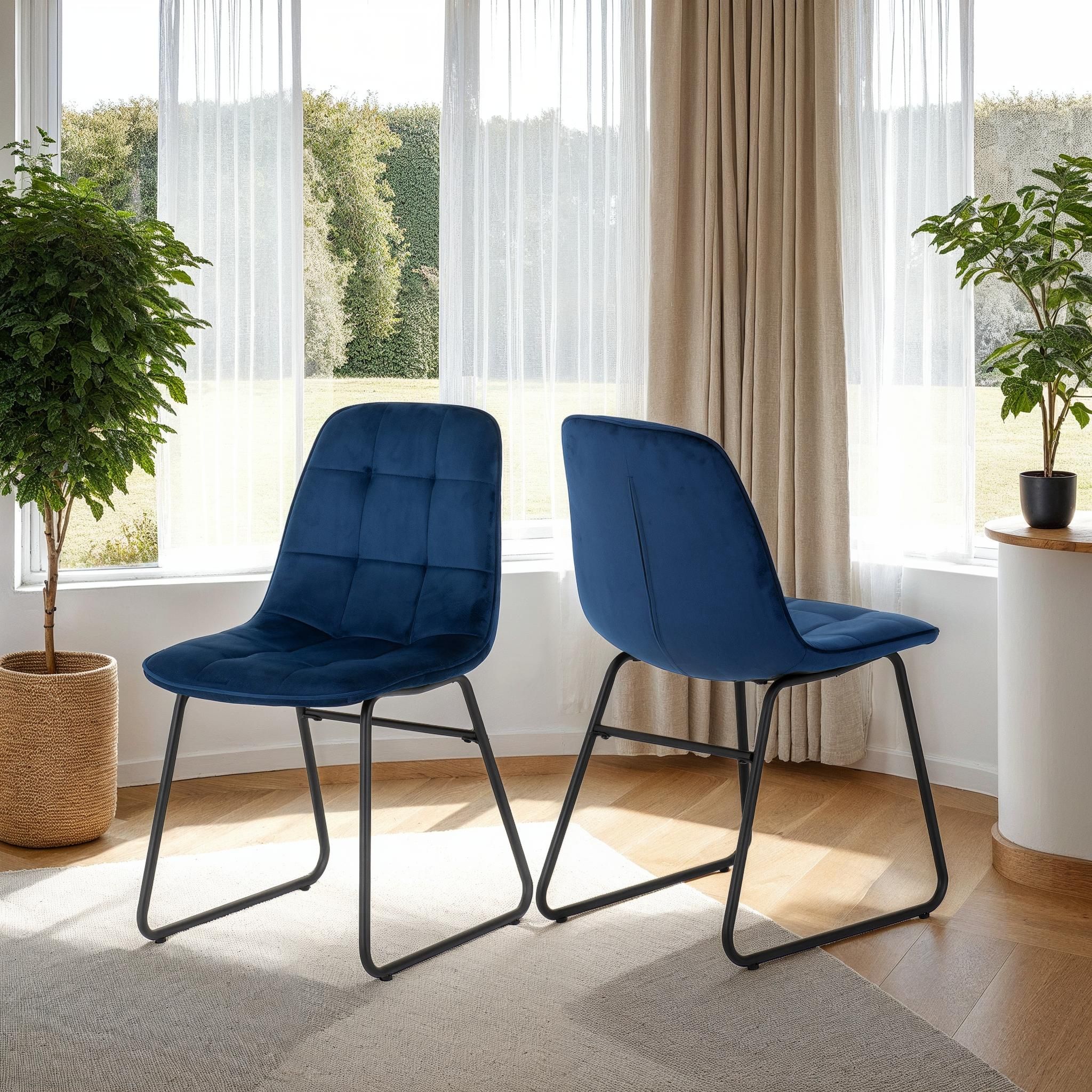 Seconique Lukas Chair ( Pair ) in Blue