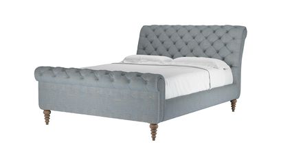 Knightsbridge King Bed in Buttermere Baylee Viscose Linen - sofa.com