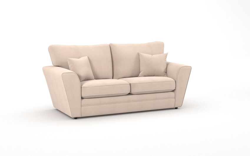 White Fabric Tunstall 2 Seater Sofa Standard Back