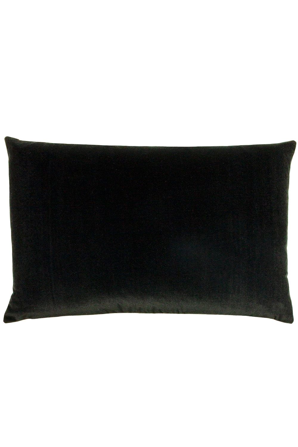 Furn Contra Soft Velvet Contrast Coloured Reverse Cushion in Black