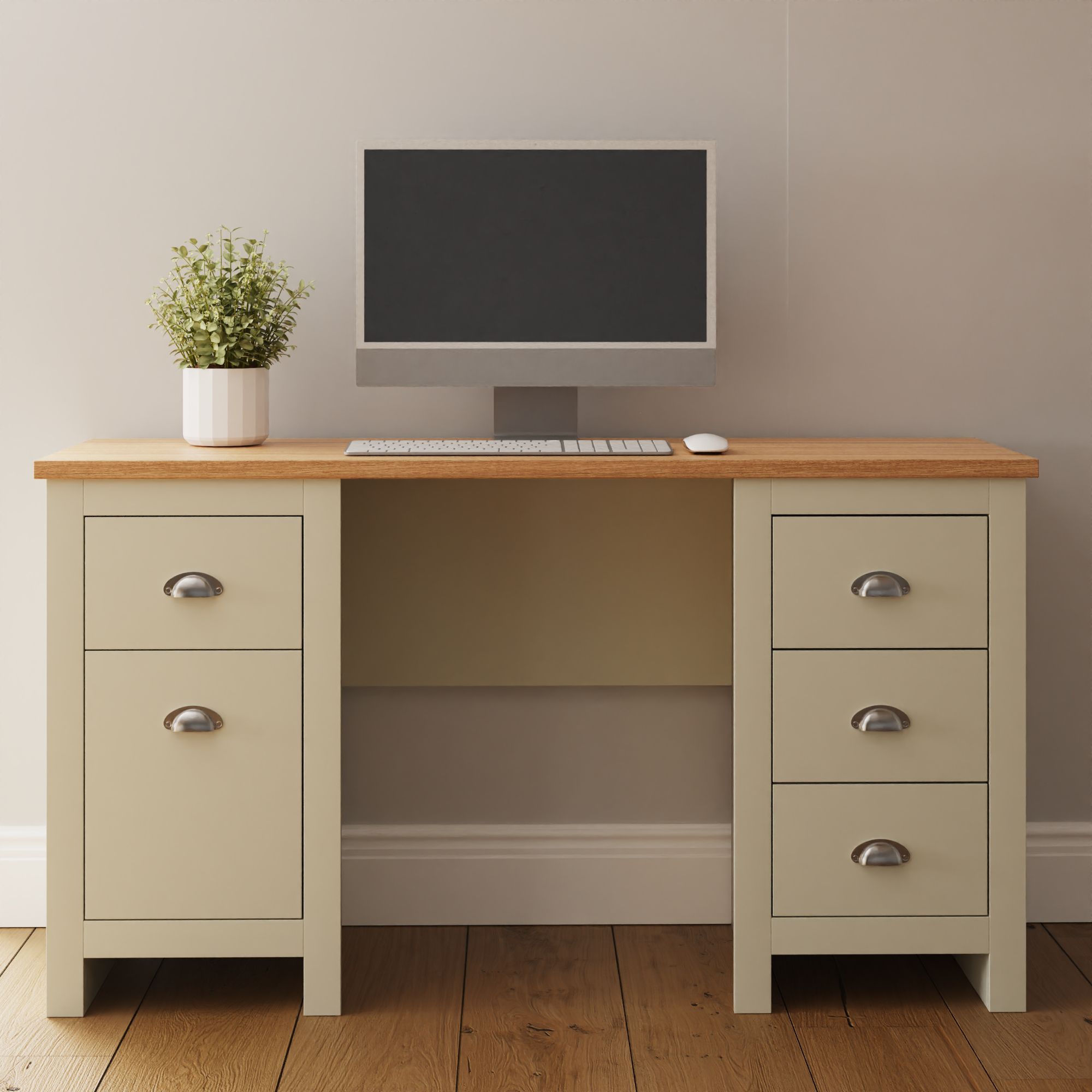GFW Lancaster Study Desk in Cream