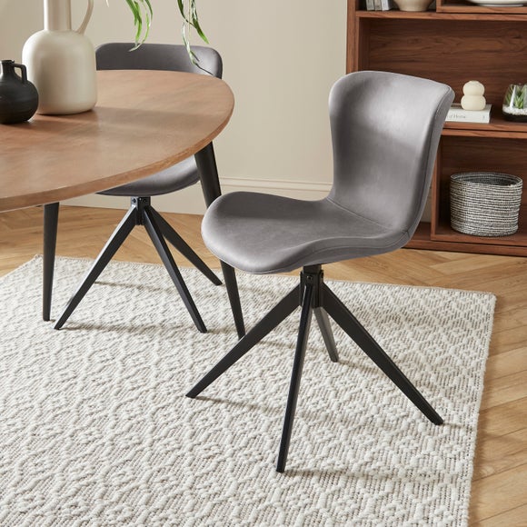 Lennie Set of 2 Dining Chairs, Faux Leather