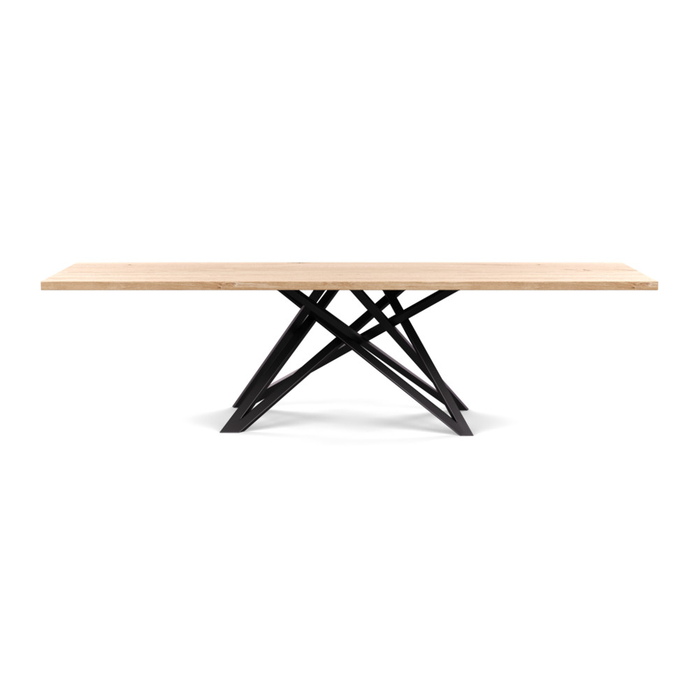 Heal's Vienna Dining Table 280x100cm White Oiled Oak Straight Edge Filled