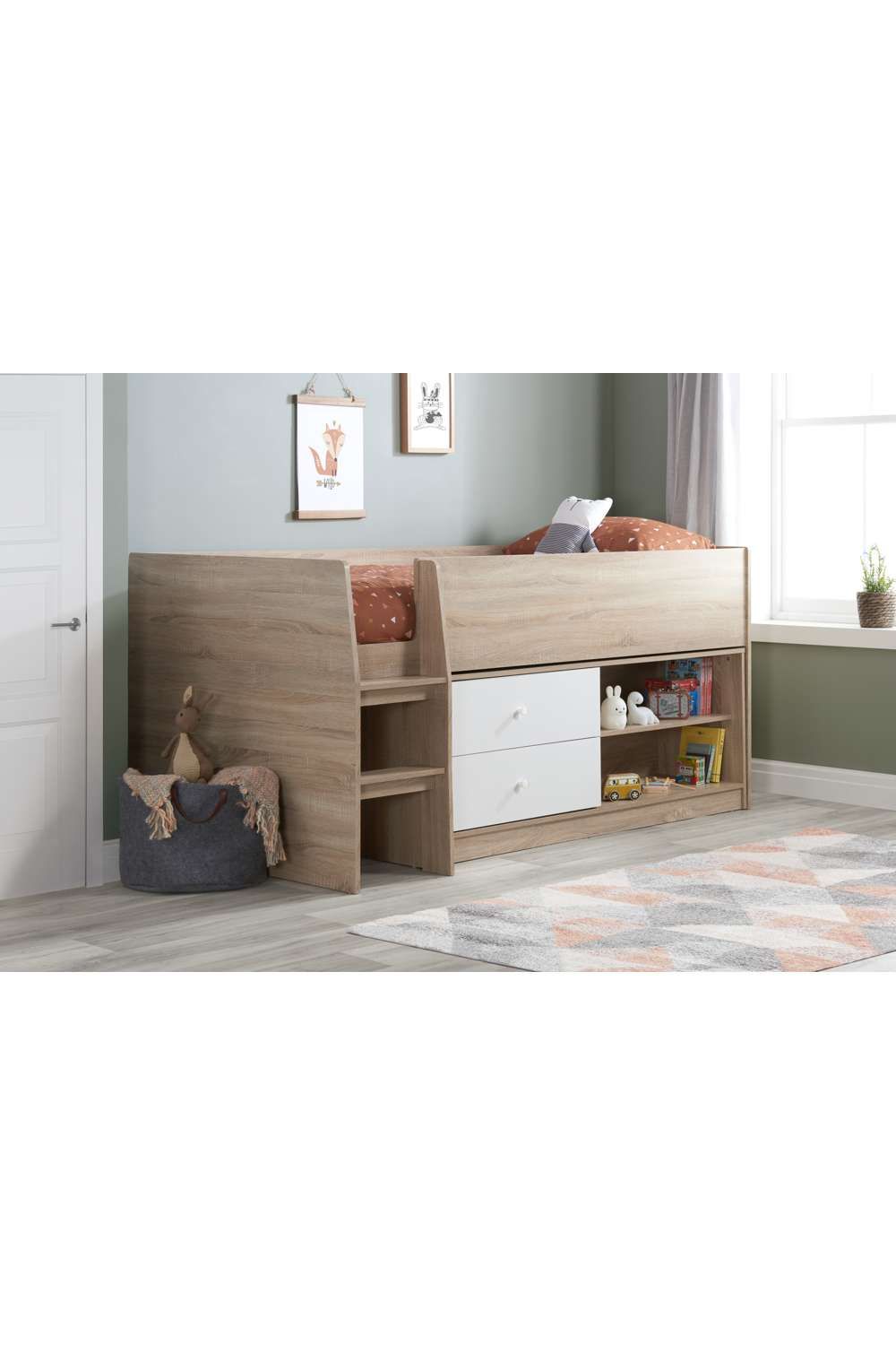 Birlea Leyton Cabin Bed in Light Brown