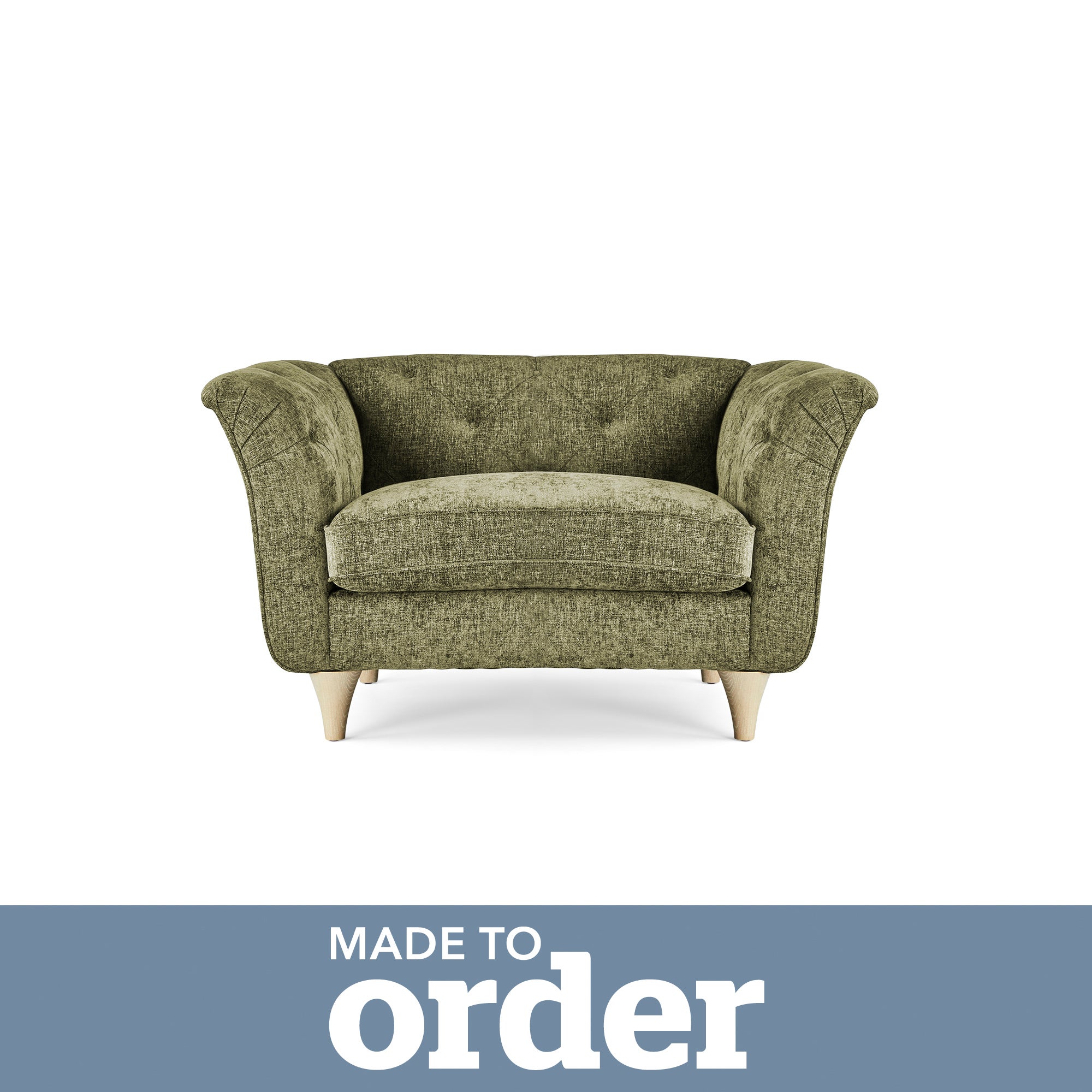 Jaipur Snuggle Chair Luxury Chenille Green
