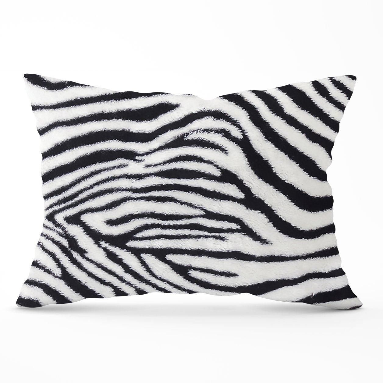 Warren Reed - Designer Zebra Texture Pattern Cushions in Grey
