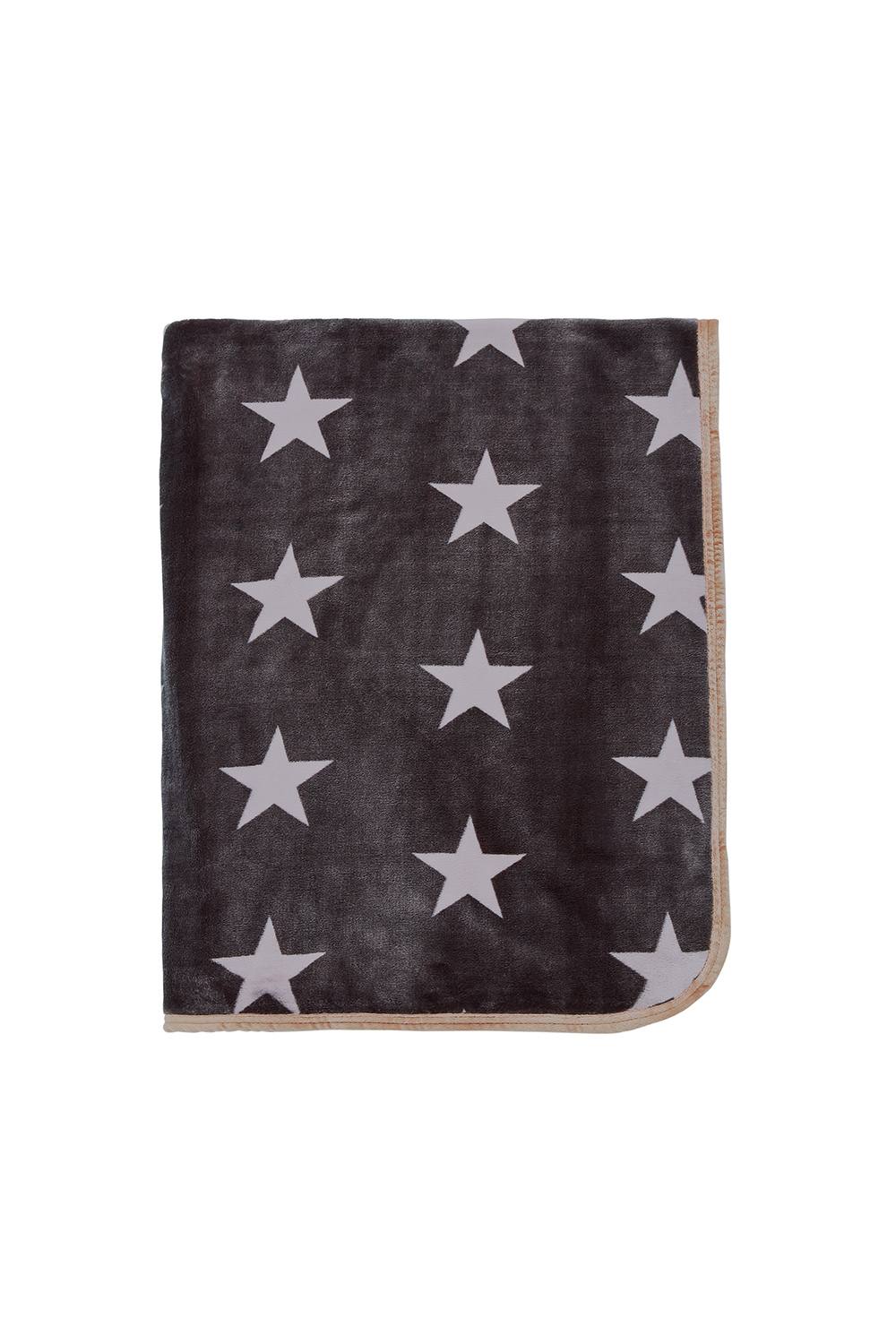 Helena Springfield 'Star' Fleece Throw in Charcoal