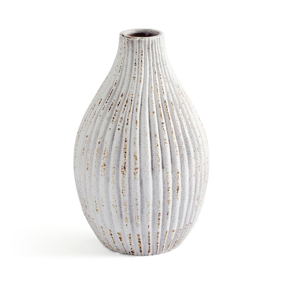 Ribbed Stone Bottle Vase 3